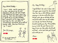 Quiplip Handwritten Yours Truly Birthday Cards, 6-Pack (YT05086PCK)