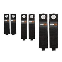 Extension Cord Wrap Organizer, 6 Piece Multi-Pack of Storage Straps - 2 Medium, 2 Large, and 2 XL Hook and Loop Hanger Wraps for Power Cables, Hoses, Ropes, and More