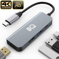 Updated 2019 Version USB C Hub, 4-in-1 USB C Adapter with 4K USB C to HDMI, USB 3.0 and 2.0 Ports, for MacBook Pro 2016/2017/2018, ChromeBook, XPS, and More