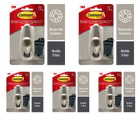 Command Metal Hook, Decorate Damage-Free, Indoor Use (FC13-BN-ES) 5 Pack