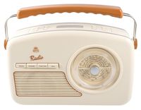 GPO Rydell Digital DAB Radio | Retro 50s Style | Cream | 4 Band| Alarm