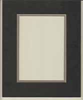 Pack of 5 11x14 Black & Grey Double Picture Mats Cut for 8x10 Pictures