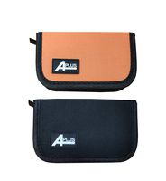 2 Packs of Aplus Carrying Case Wallet Holder Storage Bag for JUUL Vape, Pods and Charger (1 Black and 1 Orange)