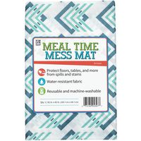 S&T Inc. STS Baby 539701 Water Resistant, Machine Washable Meal Time Mess Mat - 42" X 42", Print, Arrows