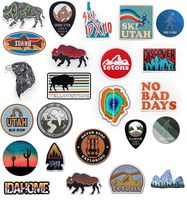 24 Outdoor Mountain Stickers for Water Bottles, Laptops