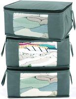 ABO Gear Storage Bins Storage Bags Closet Organizers Zippered Sweater Storage Clothes Storage Containers 3pc Pack