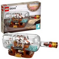 LEGO Ideas Ship in a Bottle 21313 Expert Building Kit, Snap Together Model Ship, Collectible Display Set and Toy for Adults (962 Pieces)
