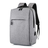 Laptop Backpack, Slim Computer School Bag, Business Case with USB Charging Port, Fits 15.6 Inch Laptop Bookbag Gray Travel Backpack, for Men Women Boys Girls Students for MacBook, Surface, Ipad etc.