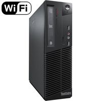 Lenovo ThinkCentre M72e Small Form Factor (SFF) Business Desktop, Intel Quad Core i3-3220 CPU, 8GB DDR3 RAM, 120 GB SSD, DVD, Windows 10 Pro 64 (Renewedd)