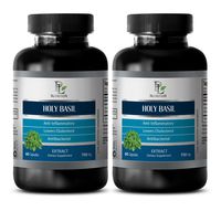 Antioxidant Supplement - HOLY Basil Extract (Dietary Supplement) - Holy Basil Capsules - 2 Bottles 120 Capsules