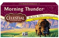 Celestial Seasonings Black Tea, Morning Thunder with Maté, 20 Count