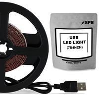 SPE Bias Lighting for HDTV - Medium (78in / 2m) - 6500k Cool White - USB LED Backlight Strip for Flat Screen TV LCD, Desktop Monitors