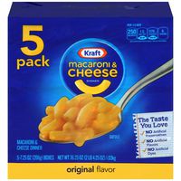 Kraft Original Macaroni & Cheese Dinner (7.25oz Boxes, Pack of 5)
