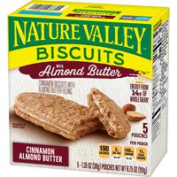 Nature Valley Breakfast Biscuits, Breakfast Sandwich, Almond Butter Filling, 5 Pack