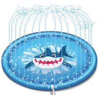 JOYIN Sprinkler for Kids, 68" Shark Sprinkler & Splash Plat Mat for Toddlers Outdoor Toy Splash Pad