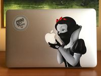 eppo brand Ninja Snow White Revenge Bandit Assassin Holding Apple MacBook 11" 12" 13" Retina Vinyl Decal Sticker with Anti-Scratch Coating