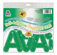 Pacon 4" Self-Adhesive Uppercase Letters, 78-Count, Green Dazzle (51683)