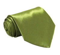 Soophen NEW Mens Necktie SOLID Satin Neck Tie Olive