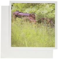3dRose Greeting Cards, Washington, Rusty Old Tractor in Grassland (gc_190991_2)