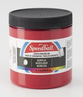 Speedball 004627 Acrylic Screen Printing Ink, 8 fl. oz, Dark Red