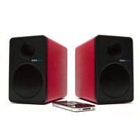 Grace Digital GDI-BTSP207 Powered Bookshelf aptX Bluetooth Speakers (Red, Pair)