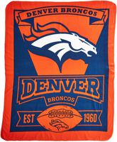 The Northwest Company Officially Licensed NFL Denver Broncos Marque Printed Fleece Throw Blanket, 50" x 60", Multi Color