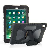 New iPad 9.7 2018/2017 Case, KIDSPR Lightweight Shockproof Rugged Cover with Stand Protective Full Body Rugged for Kids for New Apple iPad 9.7 inch 2018/2017 (6th Gen, 5th Gen) (Black/Black)