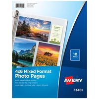 Avery Mixed Format Photo Pages, Acid Free, Pack of 10 (13401)
