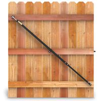 True Latch Telescopic Fully Adjustable Gate Brace - Wood Privacy Fence Anti Sag Gate Kit - Extends to 8' Feet - Gate Hardware Kit for Outdoor Yard Wooden Fence Gates, 1 USA Made PRO Contractor Grade