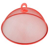 Affordit Mesh Screen Food Cover Tent Umbrella, 10.75 inch, Reusable Outdoor Picnic Food Covers Mesh, Food Cover Net Keep Out Flies, Bugs, Mosquitoes (1, Strawberry Red)