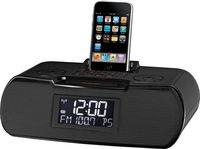 Sangean RCR-10 FM-RDS (RBDS) / AM / Aux-in Digital Tuning Atomic Clock Radio Compatible with 30 Pin iPod or iPhone (Black) WITH FREE BLUETOOTH MUSIC RECEIVER