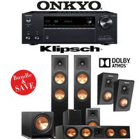 Klipsch RP-260F 5.1.2-Ch Reference Premiere Dolby Atmos Home Theater Speaker System with Onkyo TX-NR787 9.2-Channel 4K Network A/V Receiver