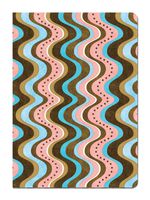 Tree-Free Greetings Eco Journal, 5.5 x 7.5 Inches, 160 Ruled Pages with Flexi Cover and Funky Waves Art by Debbie Mumm (72275)