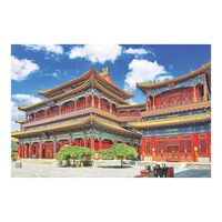 Fun Express - Chinese Temple Backdrop for Chinese New Year - Party Decor - Wall Decor - Preprinted Backdrops - Chinese New Year - 3 Pieces