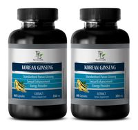 Brain and Memory Booster - Korean Ginseng 350MG EXTACT - panax red Ginseng extractum - 2 Bottles (120 Capsules)