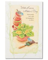 with Love Mother's Day Card with Glitter