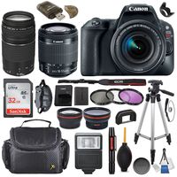 Canon EOS Rebel SL2 DSLR Camera with EF-S 18-55mm f/4-5.6 is STM Lens + EF 75-300mm f/4-5.6 III & SanDisk Ultra 32GB Class 10 Memory Card + Accessory Bundle