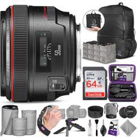Canon EF 50mm f/1.2L USM Lens with Altura Photo Advanced Accessory and Travel Bundle
