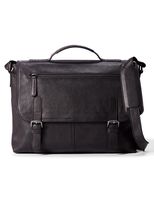 LEATHER ARCHITECT-Men's 100% Leather Laptop Bag- Black