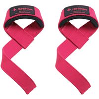 Harbinger 21307 Padded Cotton Lifting Straps with NeoTek Cushioned Wrist (Pair), Pink