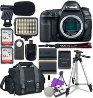 Canon EOS 5D Mark IV Digital SLR Camera Body + 2X Sandisk 64GB SDHC Memory Cards + Accessory Bundle