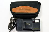 Olympus Infinity S 35mm Film Camera w/Olympus Lens 35mm 1:3.5 Lens Camera (Black Color)
