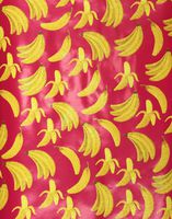 Glitter Embellished Bananas 3 Sheets Hot Pink Heavyweight Present Holiday Gift Wrapping Paper Sheets 24" x 30"