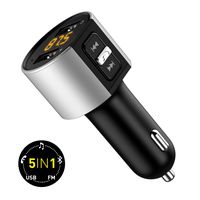 MEQI Bluetooth FM Transmitter, in-Car Wireless Bluetooth Receiver MP3 Player Radio Adapter with Hands-Free Calling, Dual USB Port Charger Car Kit 5V/3.4A for iPhone iPad Smartphones