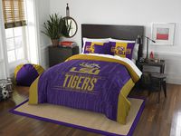 Officially Licensed NCAA LSU Tigers Modern Take Full/Queen Comforter and 2 Sham Set