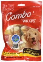 Pet Factory Rawhide Twist Rolls Wrapped With Chicken Meat Chews For Dogs (8 Pack), Small/3"
