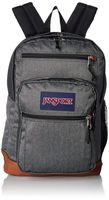 JANSPORT Cool Student 15-inch Laptop Backpack, Black & White Herringbone