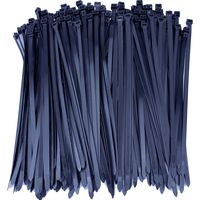 200 Premium Heavy Duty Zip Ties | Black Nylon Cable Ties | XGS Wire Ties by APTronix (12 Inch, Black)