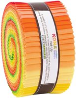 Robert Kaufman Kona Cotton Solids Citrus Fruit Roll Up 2.5" Precut Cotton Fabric Quilting Strips Jelly Roll Assortment RU-771-40