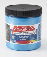 Speedball Opaque Fabric Screen Printing Ink - Blue Topaz 8OZ